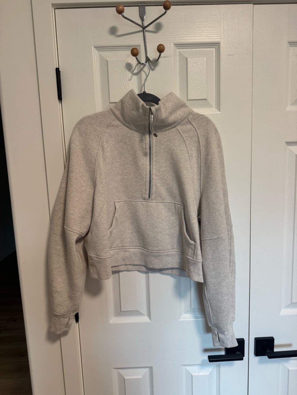 Women’s Lululemon Scuba Oversized Half Zip, size M/L, tan